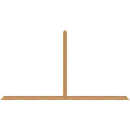 Ekena Millwork Portland Timber Gable Bracket, Western Red Cedar, 108"W x 58"H x 3 1/2"D x 3 1/2"F, 13/12 Pitch GBW108X58X0404POR00SWR